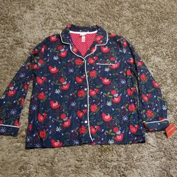 BRAND NEW Ladies Cotton Pajama Set Nighttime Blue - Picture 2 of 5